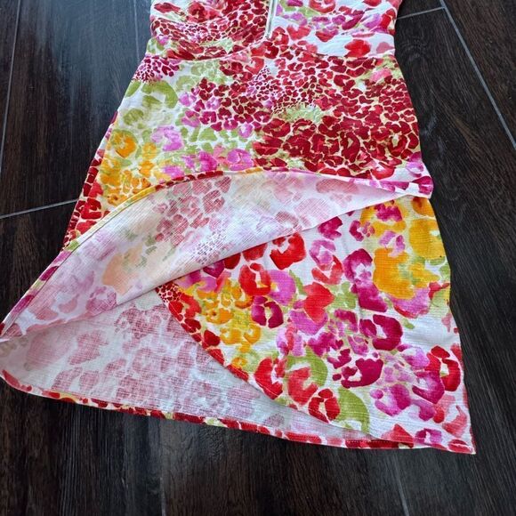 GUESS Floral tulip style Dress cap sleeves bow embellishments Size 6 super cute - Picture 9 of 16